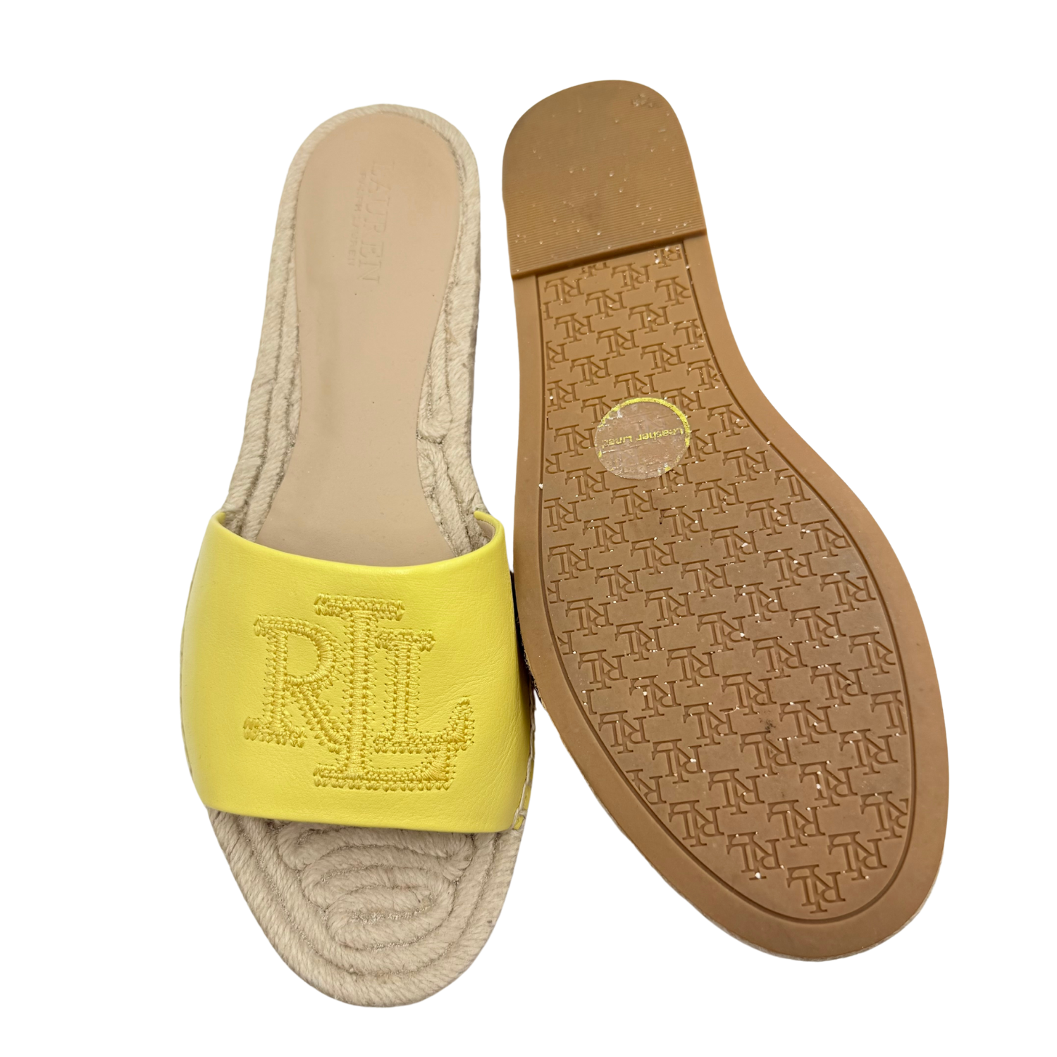 Ralph Lauren Polly Espadrille Platform Sandal Yellow