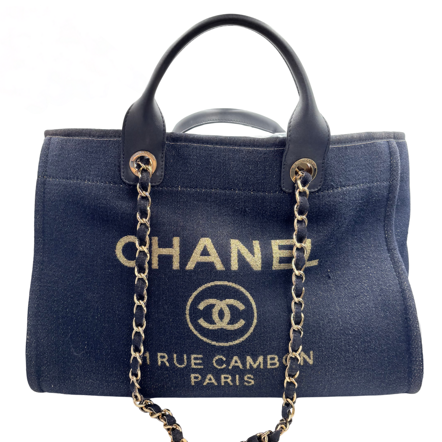Chanel Medium Deauville Tote Navy