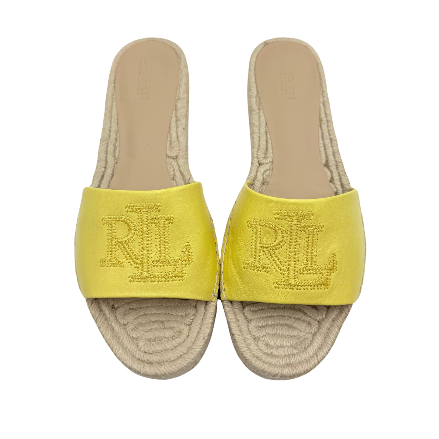 Ralph Lauren Polly Espadrille Platform Sandal Yellow