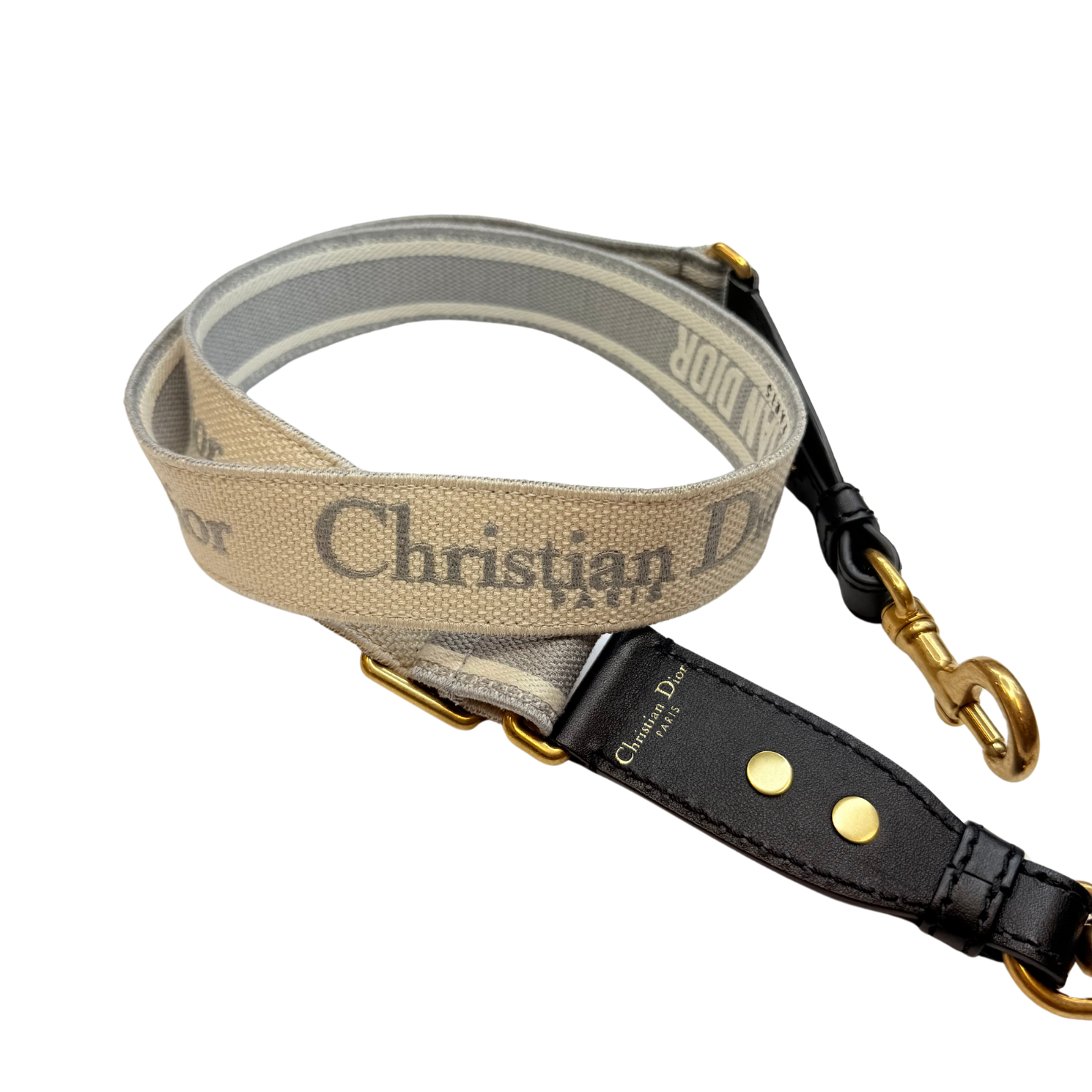 Christian Dior Embroidered Canvas Paris Adjustable Bag Strap