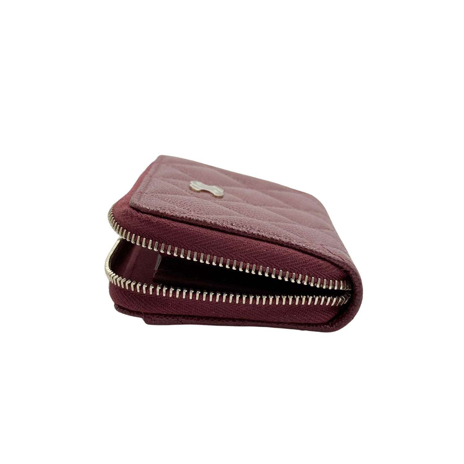 Chanel Small CC Zip Around Wallet Burgundy