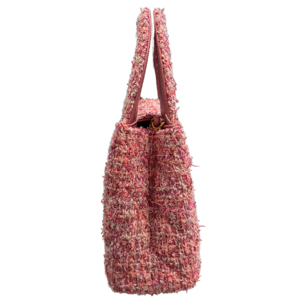 Chanel Tweed Nano Shopper Pink