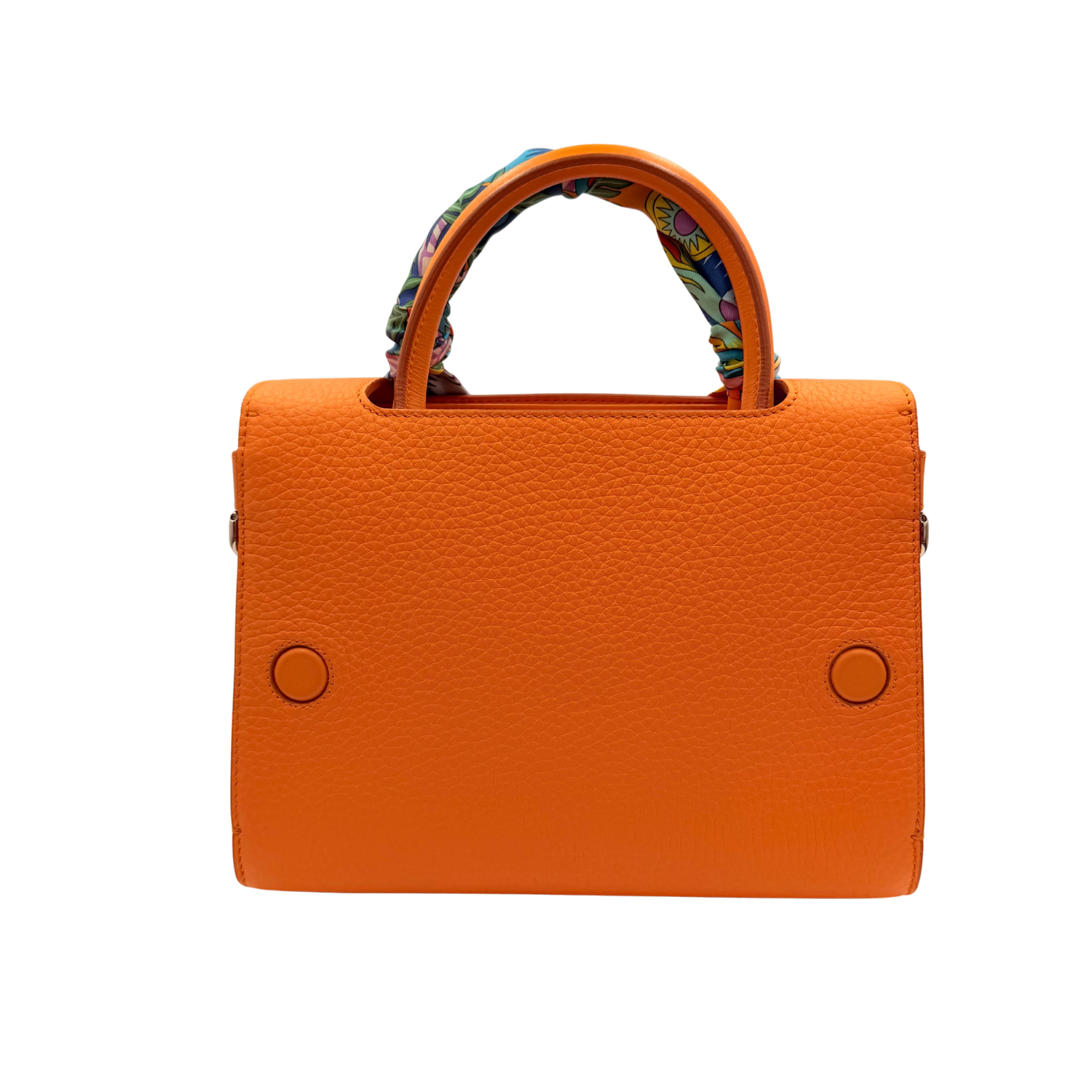 Christian Dior Mini Leather Diorever Crossbody Bag with Top Handle Orange (Comes with Hermès Twilly)