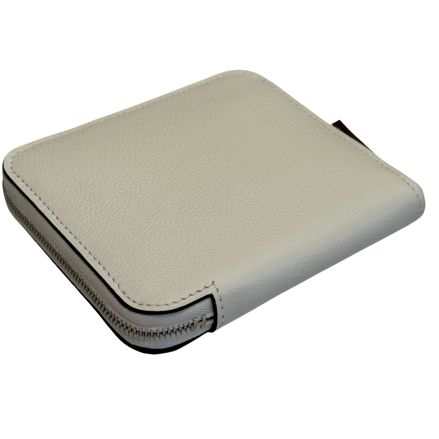 Hermès Epsom Silk'in Compact Wallet White