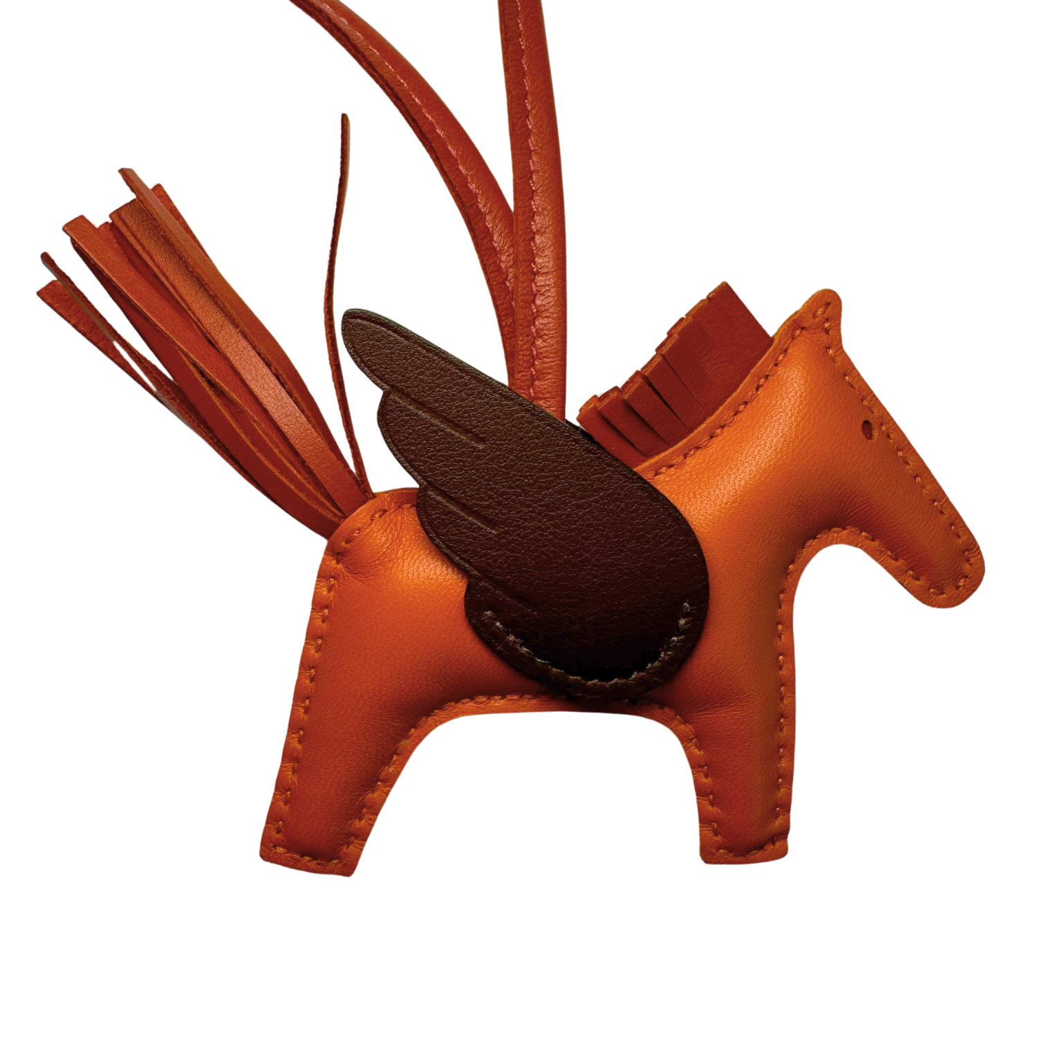Hermès 2024 Milo Grigri Rodeo Pegase Bag Charm Sesame