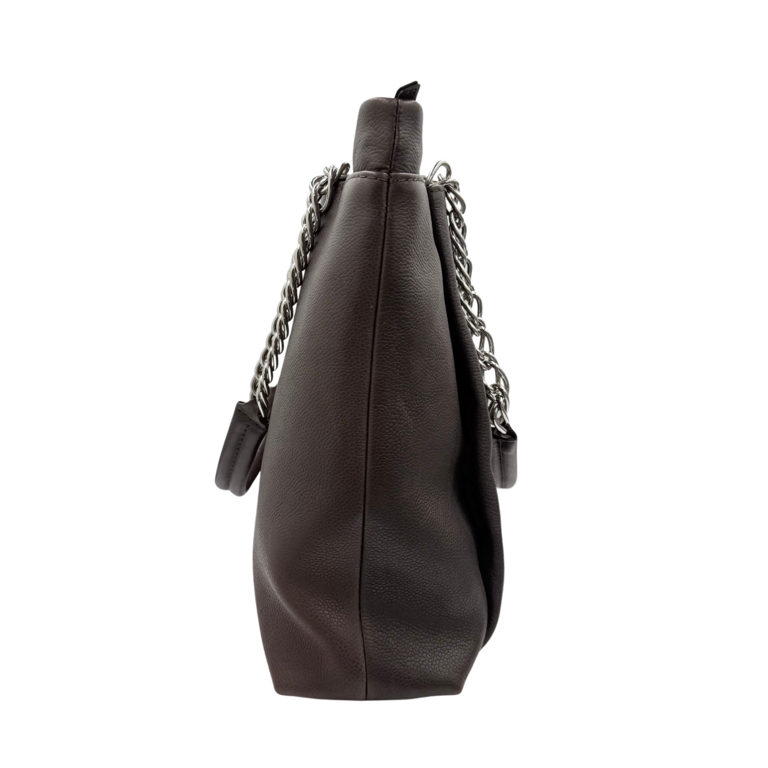 Chanel Medium CC Caviar Tuck Tote Brown