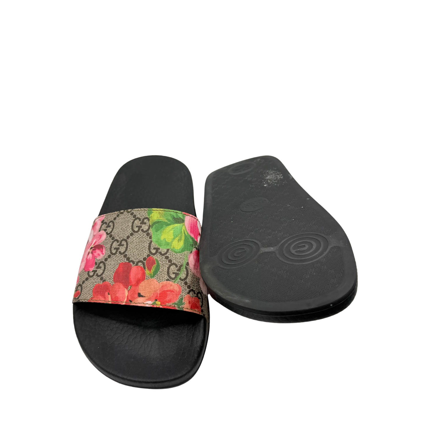 Gucci GG Supreme GG Supreme Monogram Blooms Slide Sandals Size 35