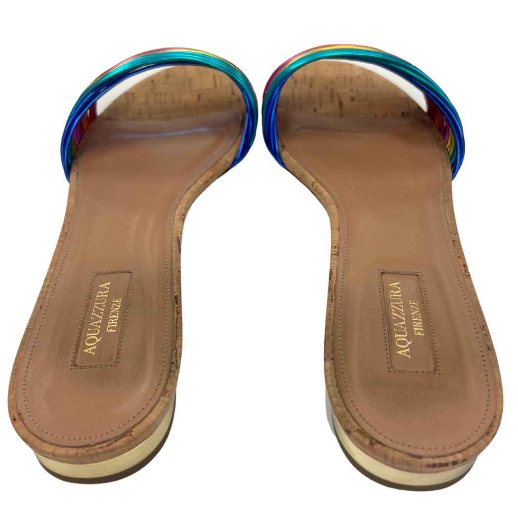 Aquazzura Leather Slides
