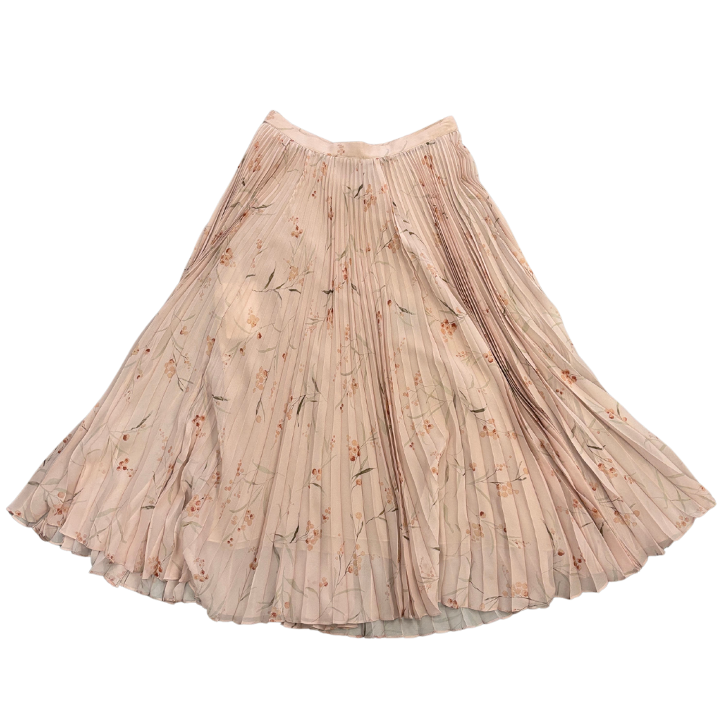 Celine Floral Pleated Maxi Skirt