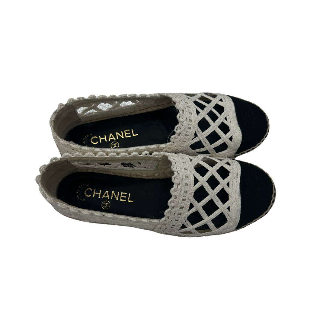 Chanel Raffia Crochet Espadrille