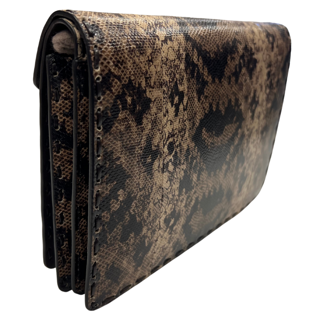 Bottega Veneta Python Envelope Clutch