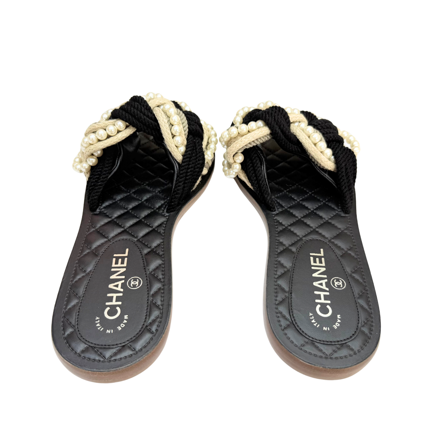 Chanel Two Tone Cuba Slides