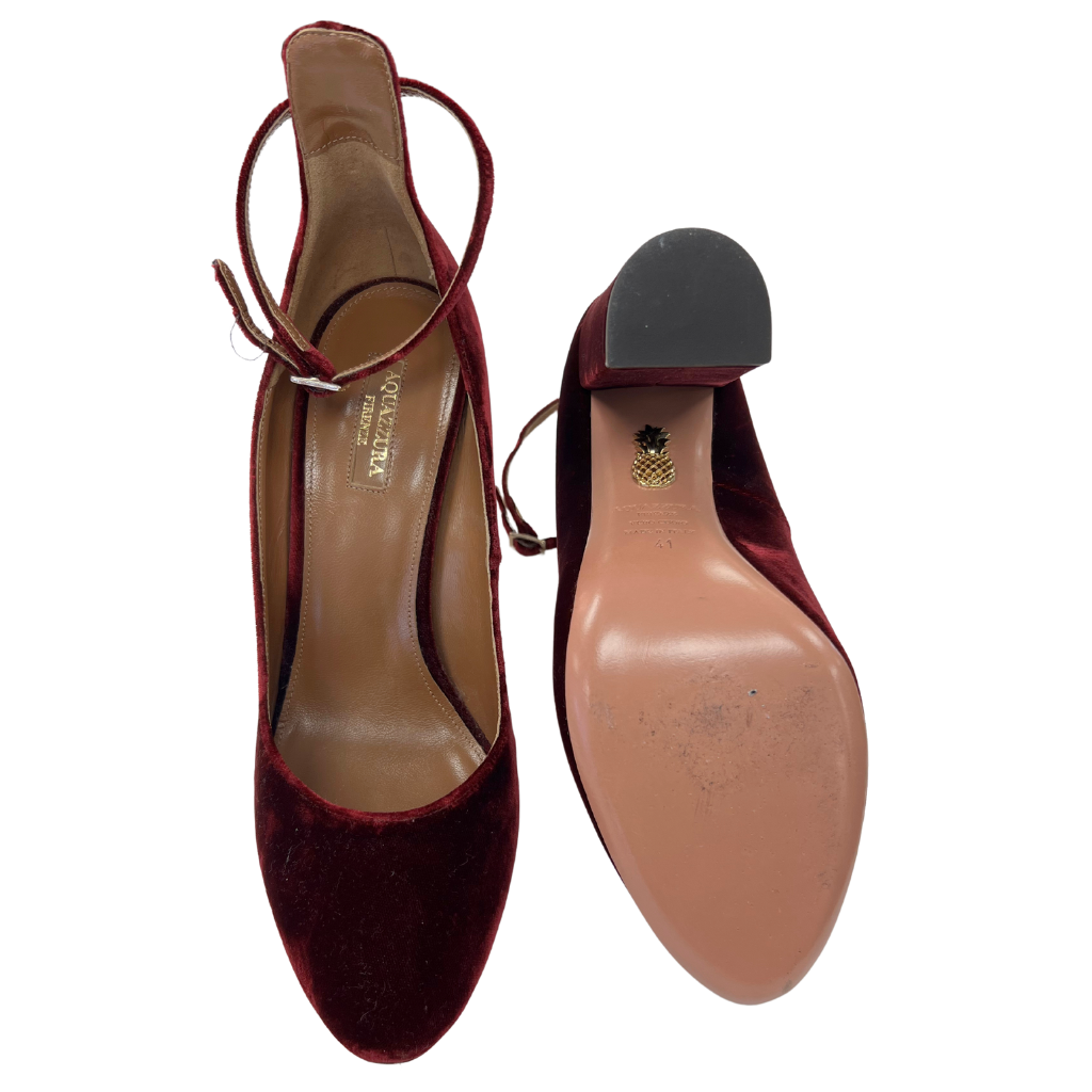 Aquazzura Velvet Heels