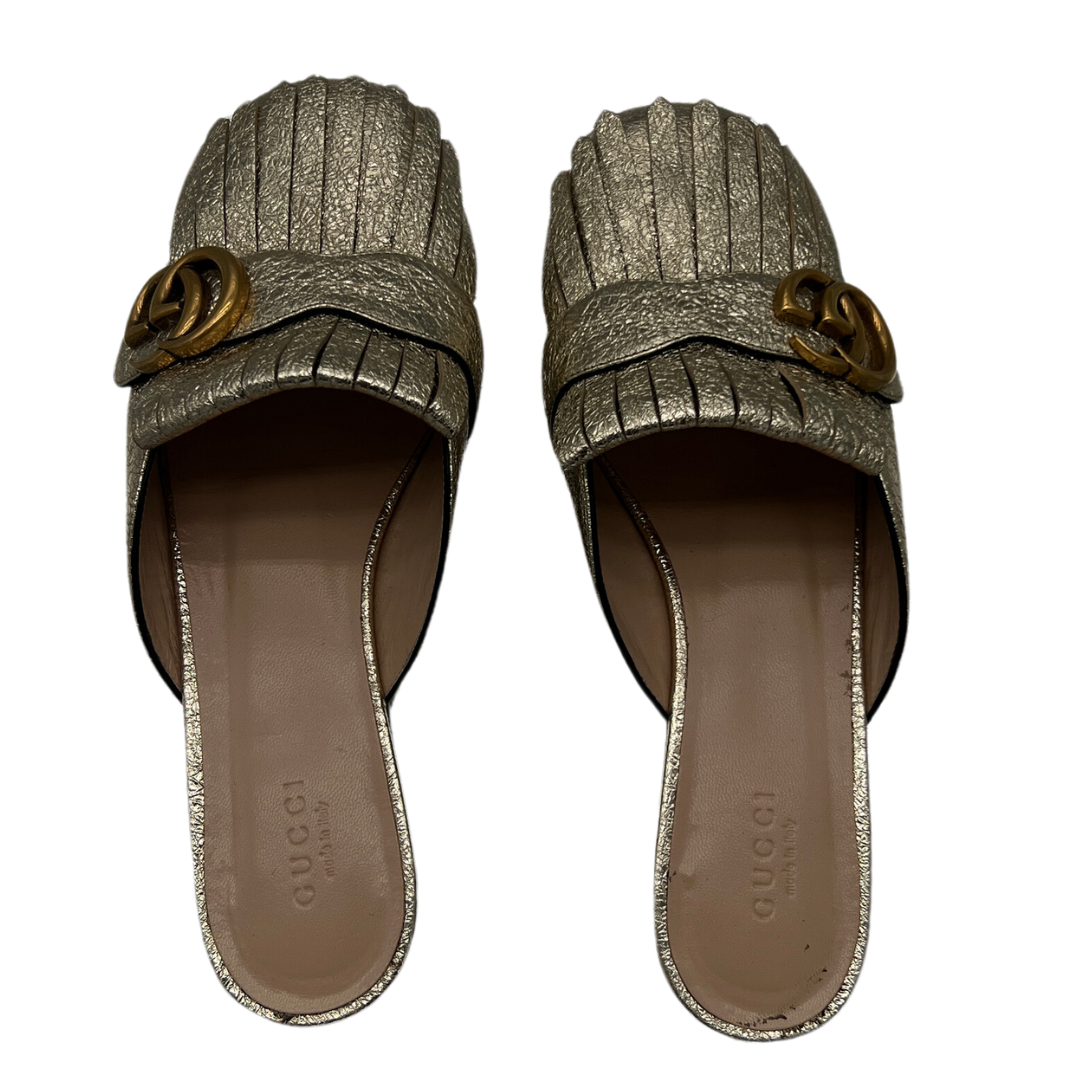 Gucci Marmont Fringed Mules