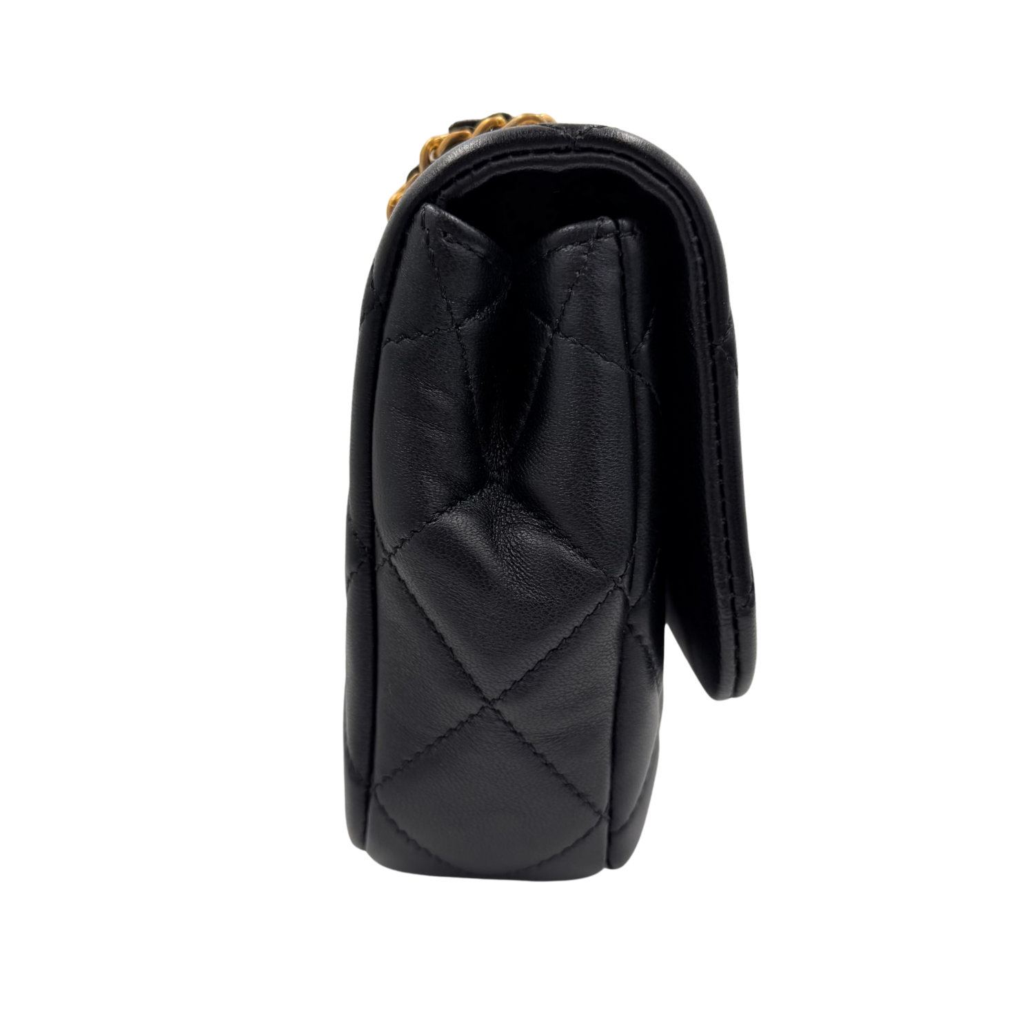 Chanel Mini Classic Flap with Pearled Chain Black