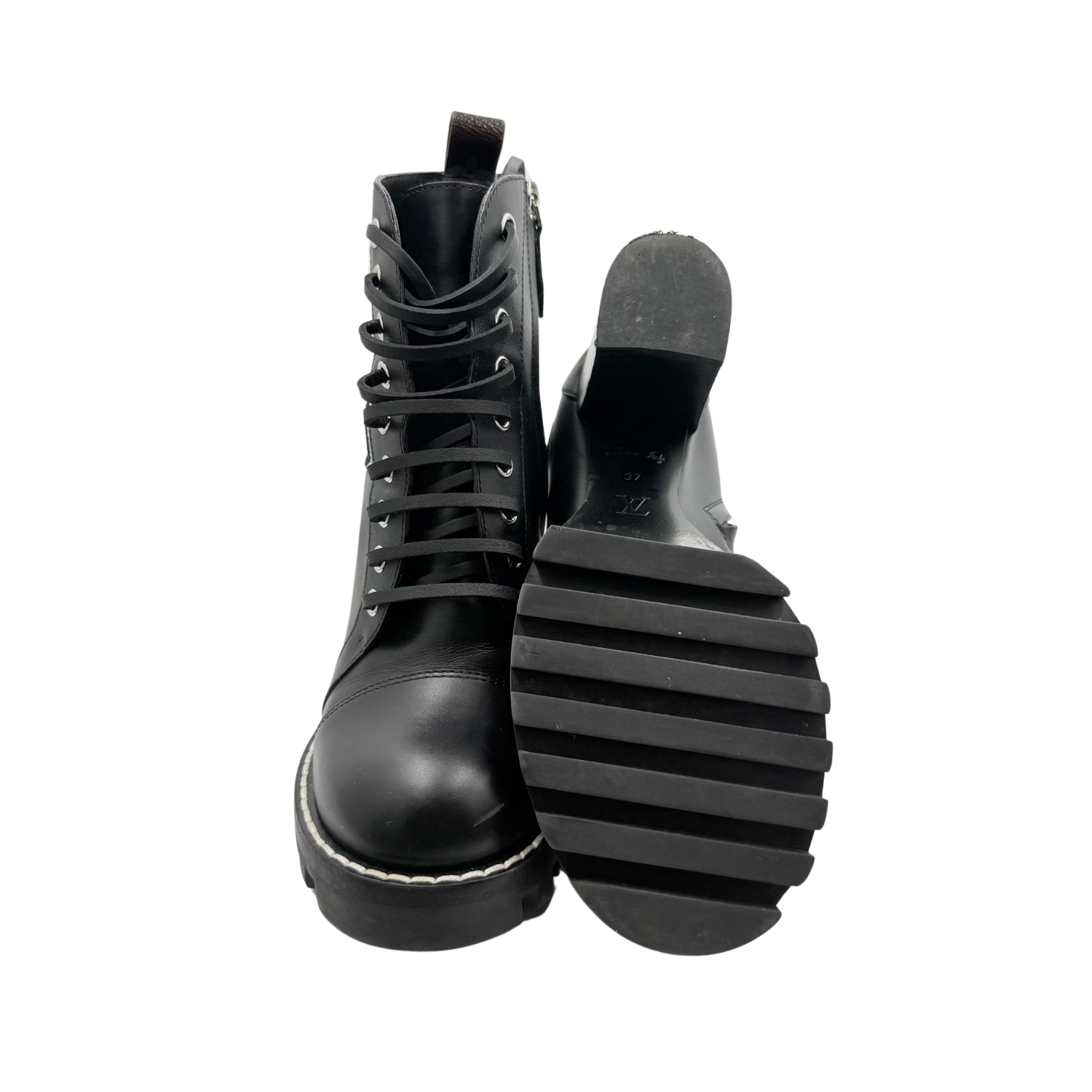 Louis Vuitton LV Monogram Combat Boots Black