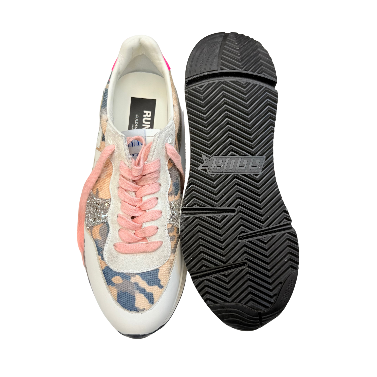 Golden Goose Limited Leather Pink Print Sneakers