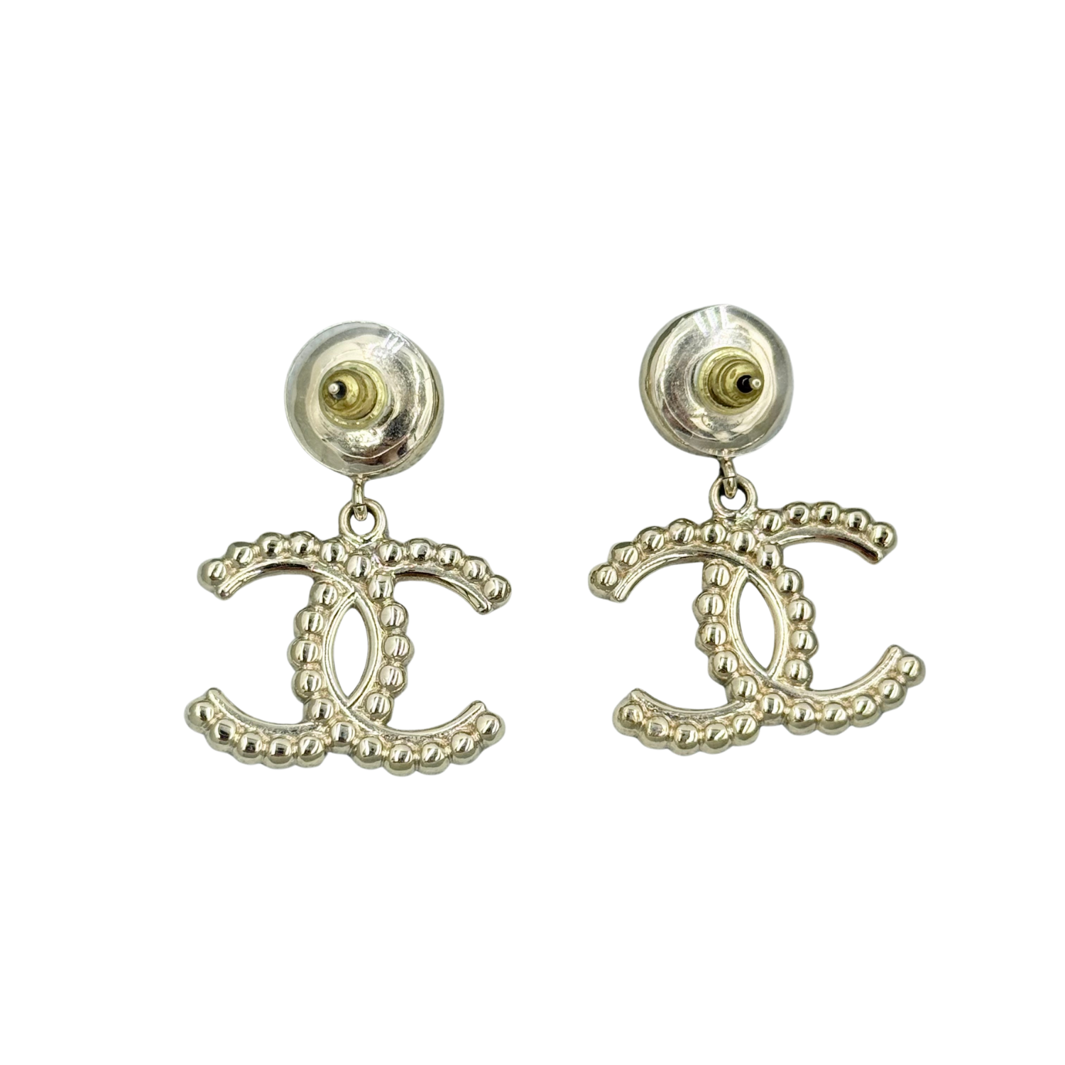 Chanel Large Crystal Pearl Bow-tiful CC Drop Earrings Gold