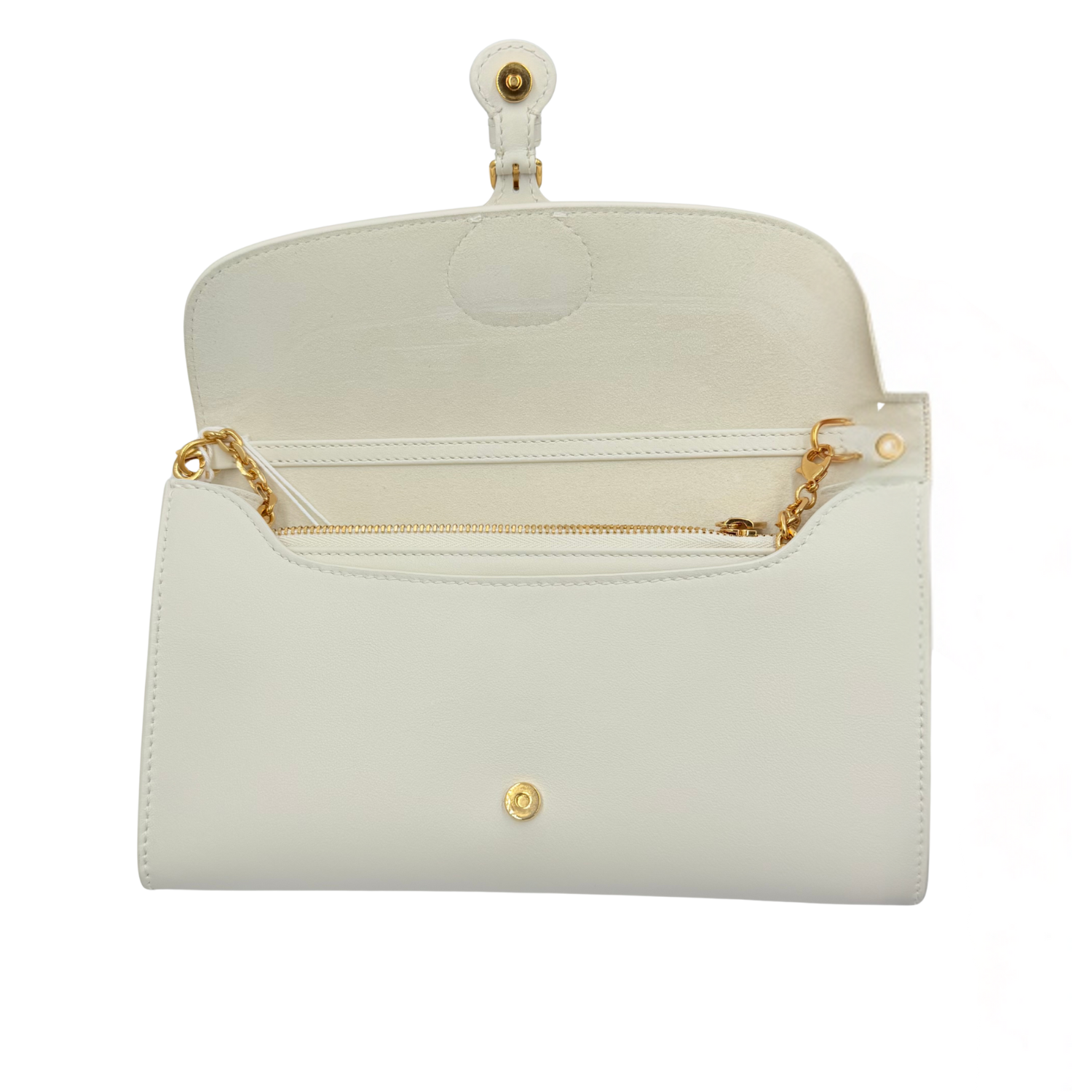 Christian Dior Bobby East West Wallet on Chain Cream
