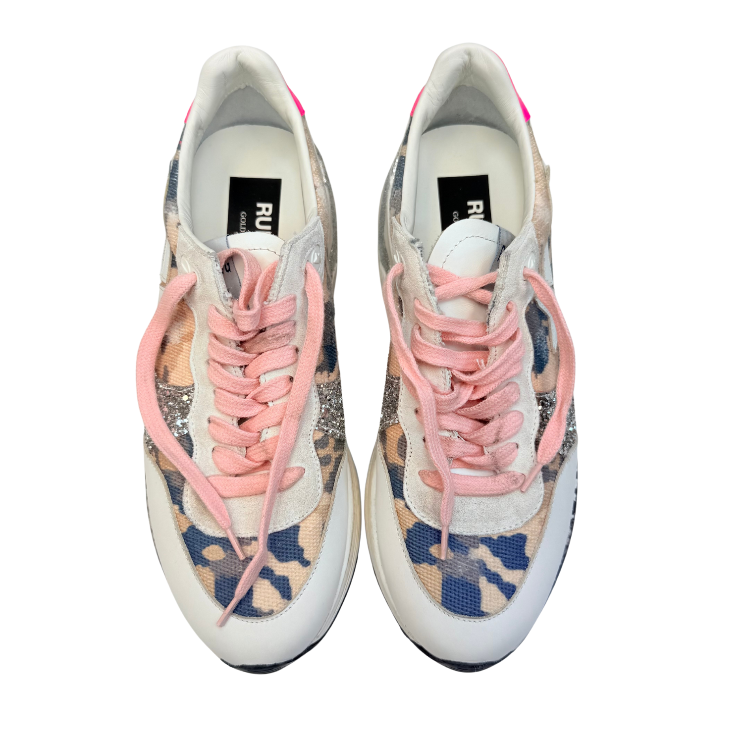 Golden Goose Limited Leather Pink Print Sneakers