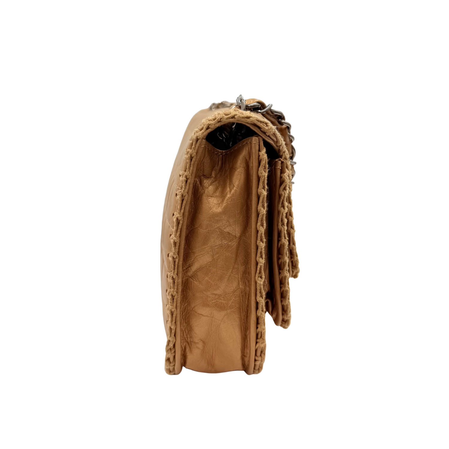Vintage Medium Whipstitch Flap Bag