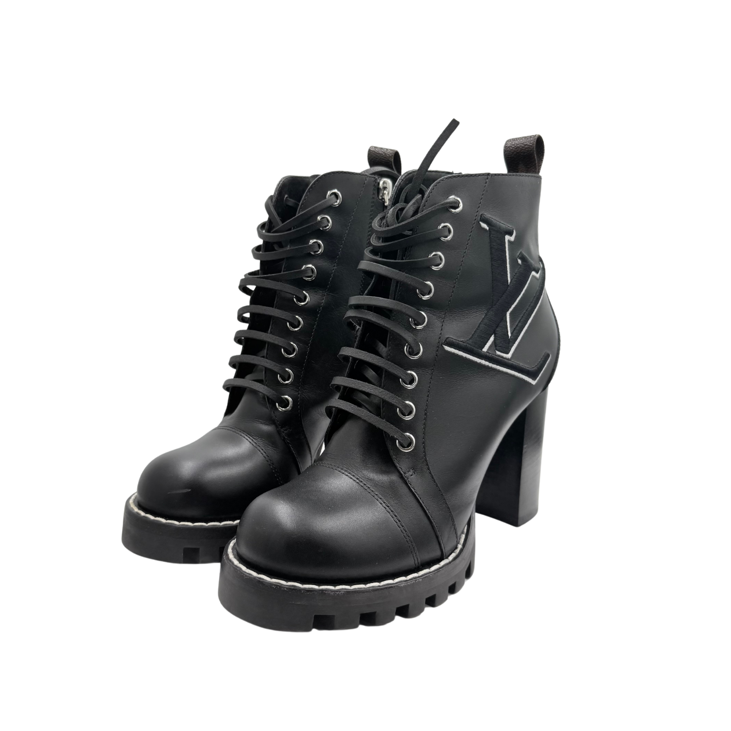 Louis Vuitton LV Monogram Combat Boots Black