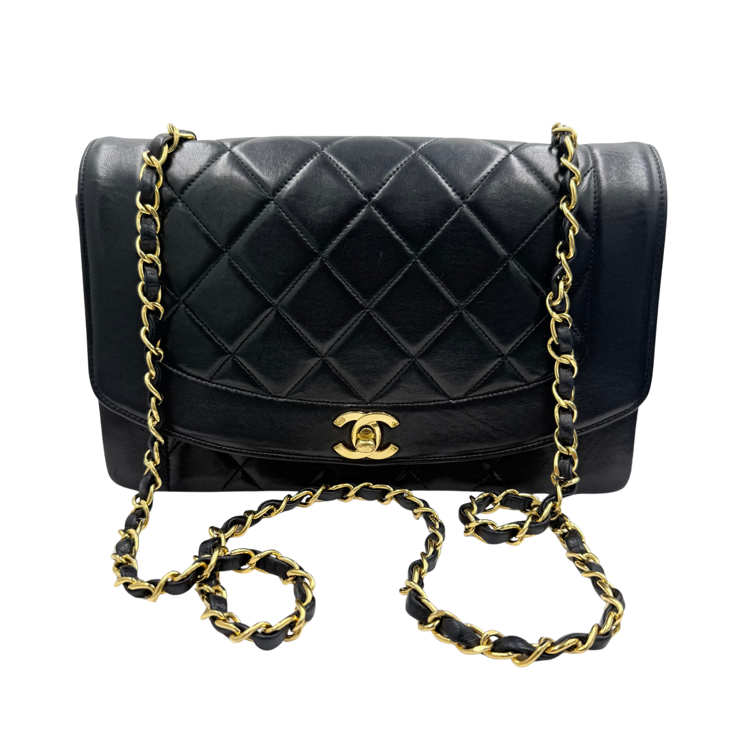 Chanel Medium Vintage Diana 90's Flap Bag Black