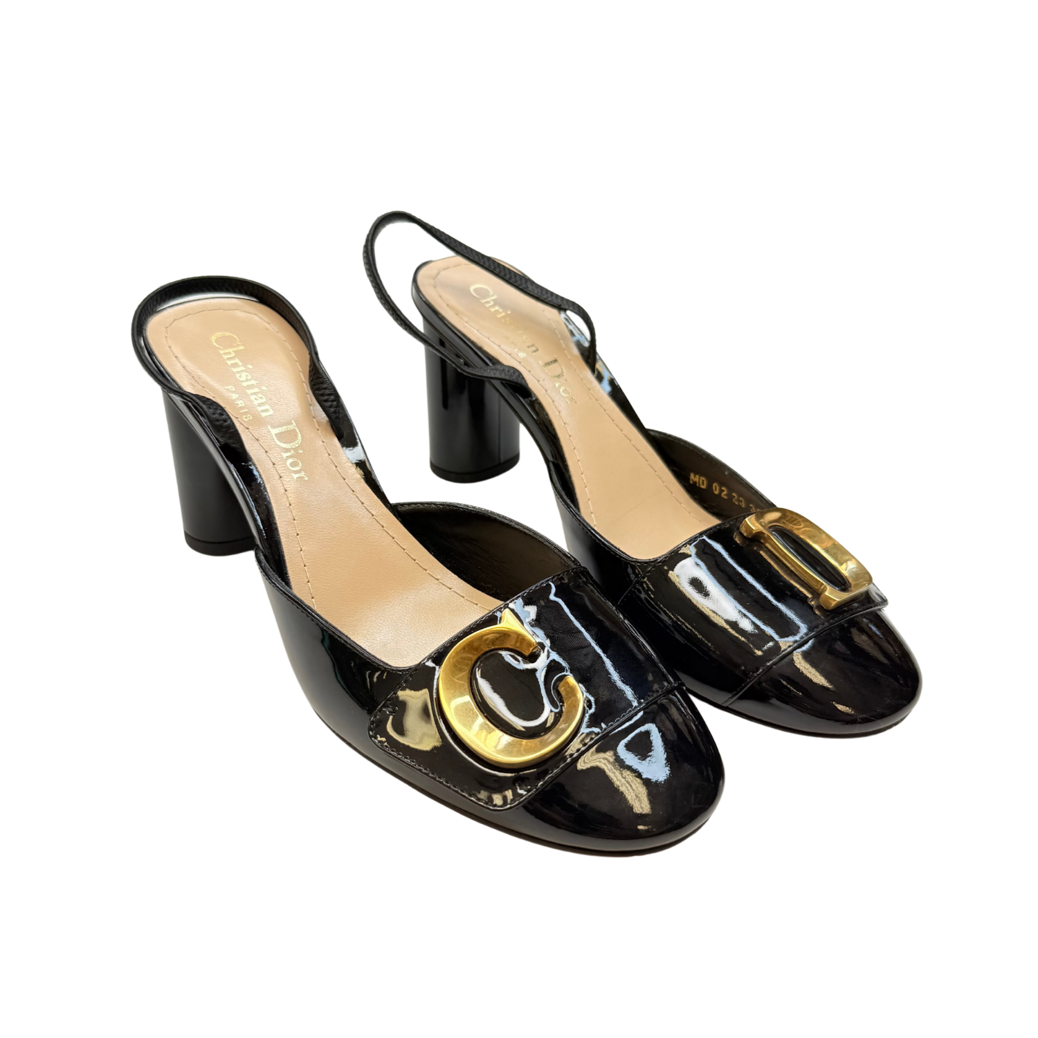 Christian Dior C'est Slingback Pumps Black