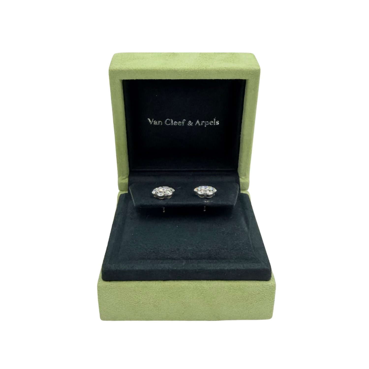 18k White Gold with Diamonds Fleurette Earrings