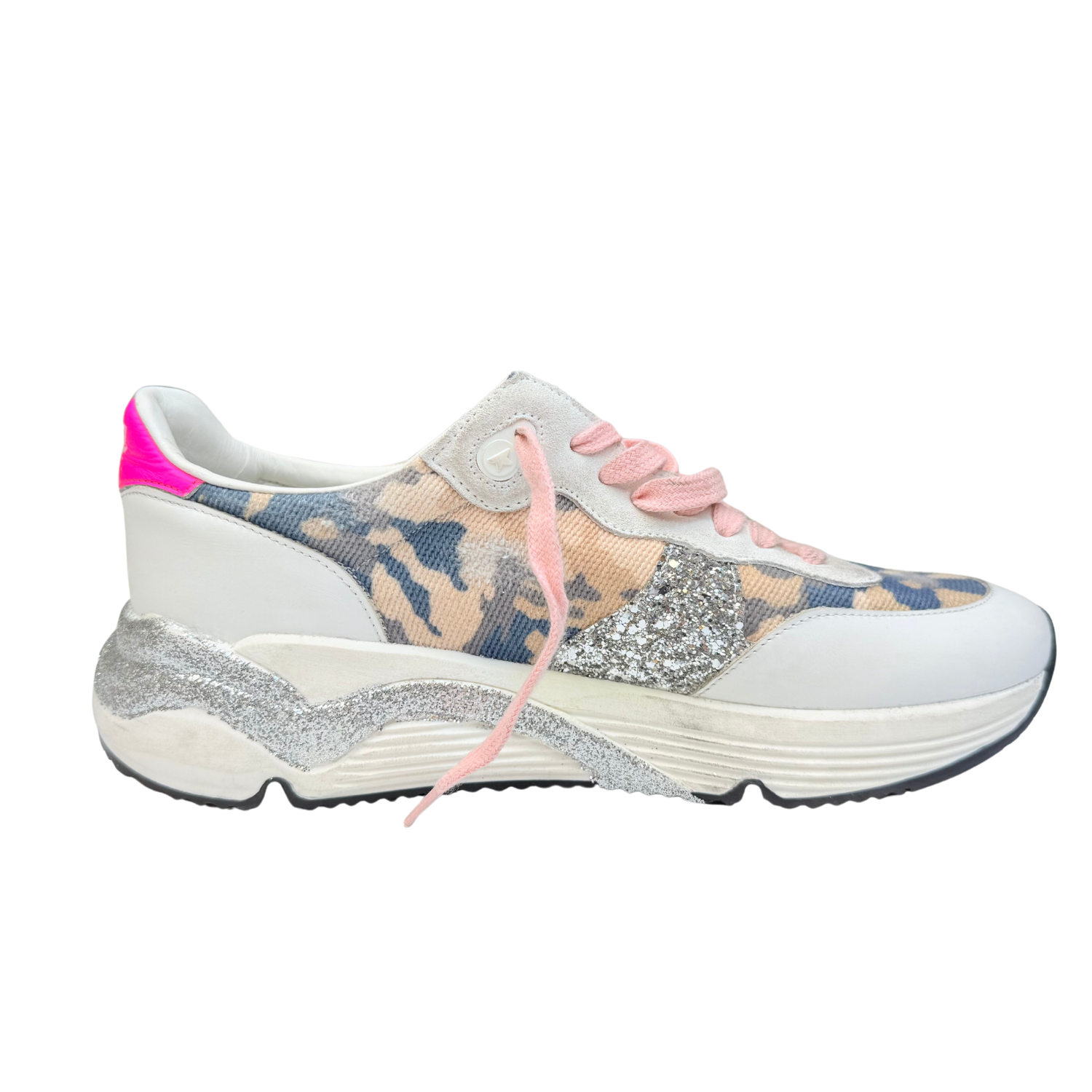 Golden Goose Limited Leather Pink Print Sneakers