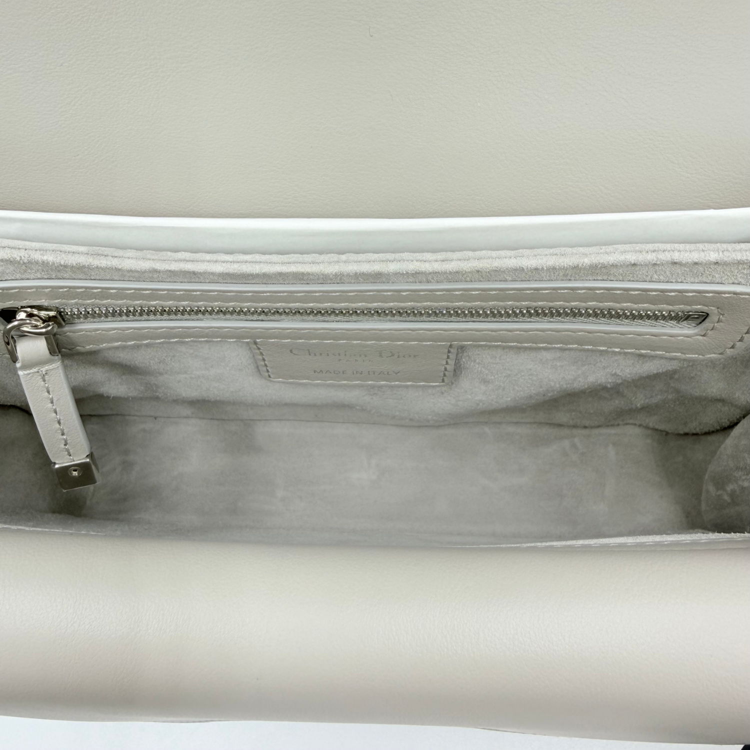 Christian Dior Small Jolie Flap Bag with Top Handle Gray