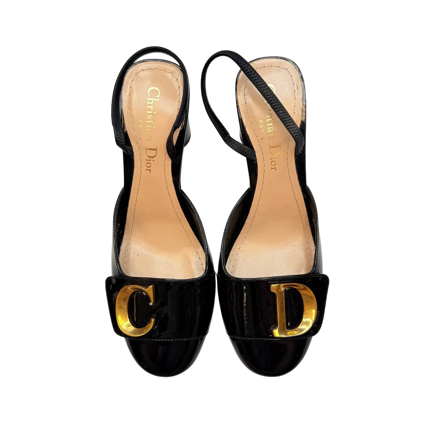 Christian Dior C'est Slingback Pumps Black