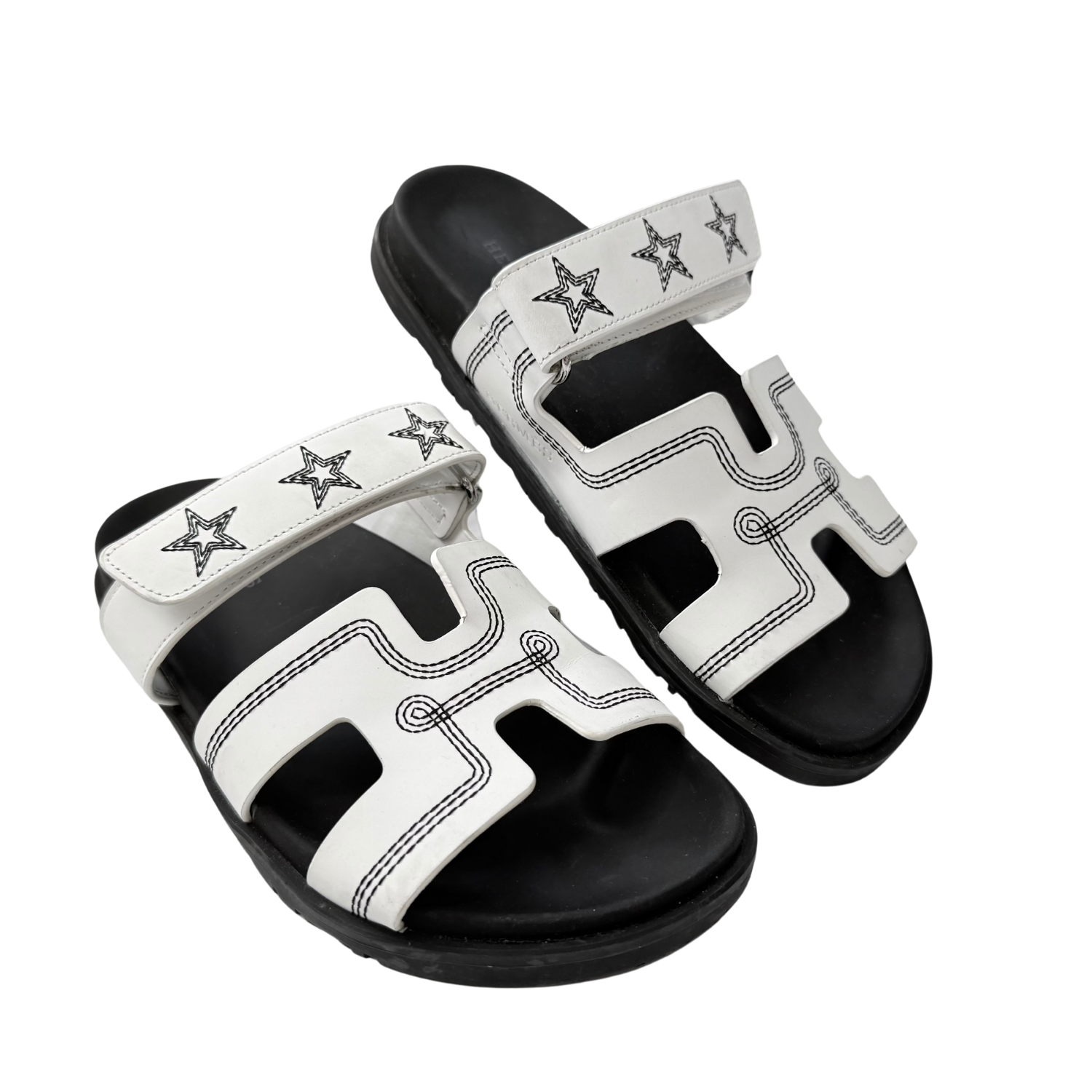 Hermès Chypre Sandal White and Black Stars