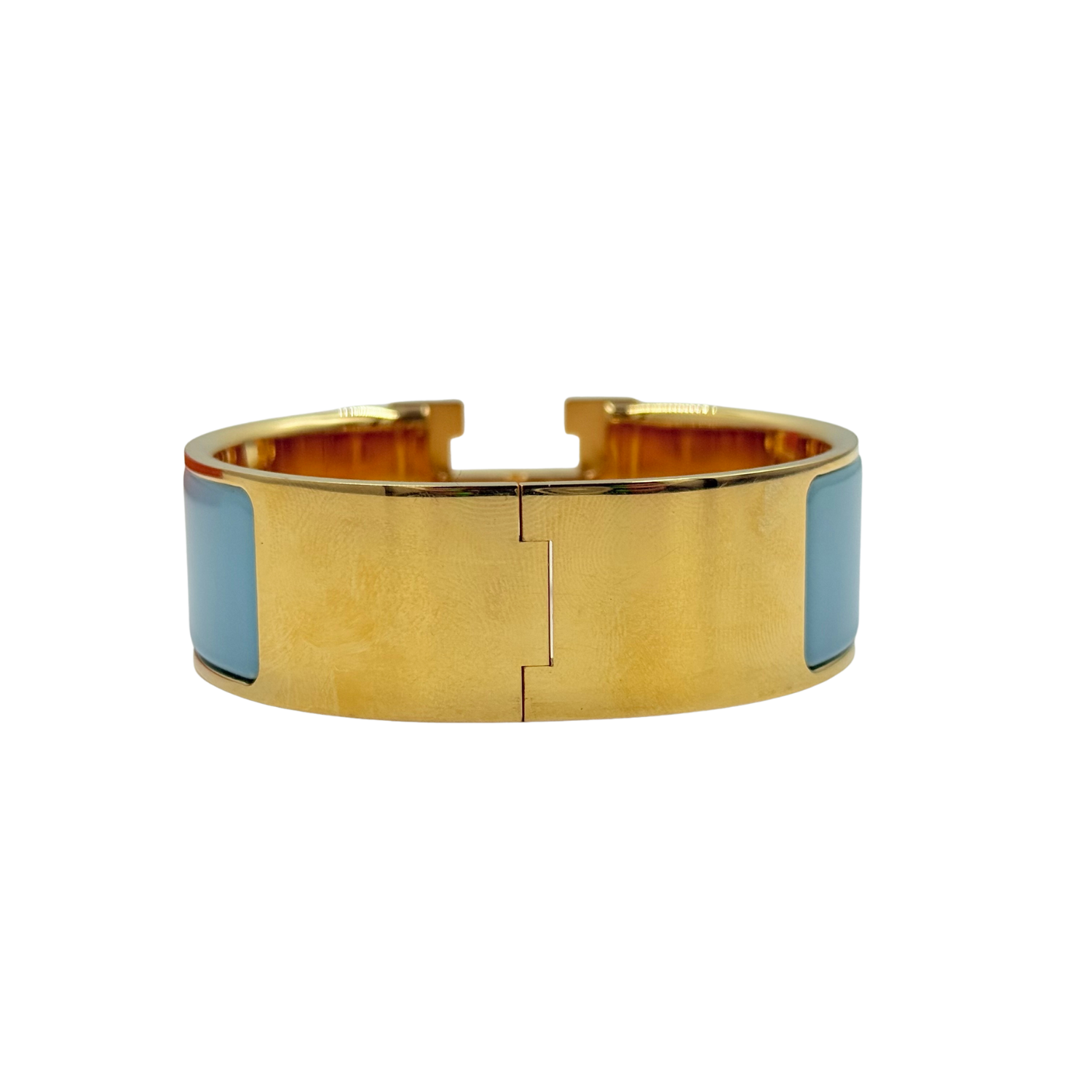 Hermès Clic Clac H Bracelet Blue Gold