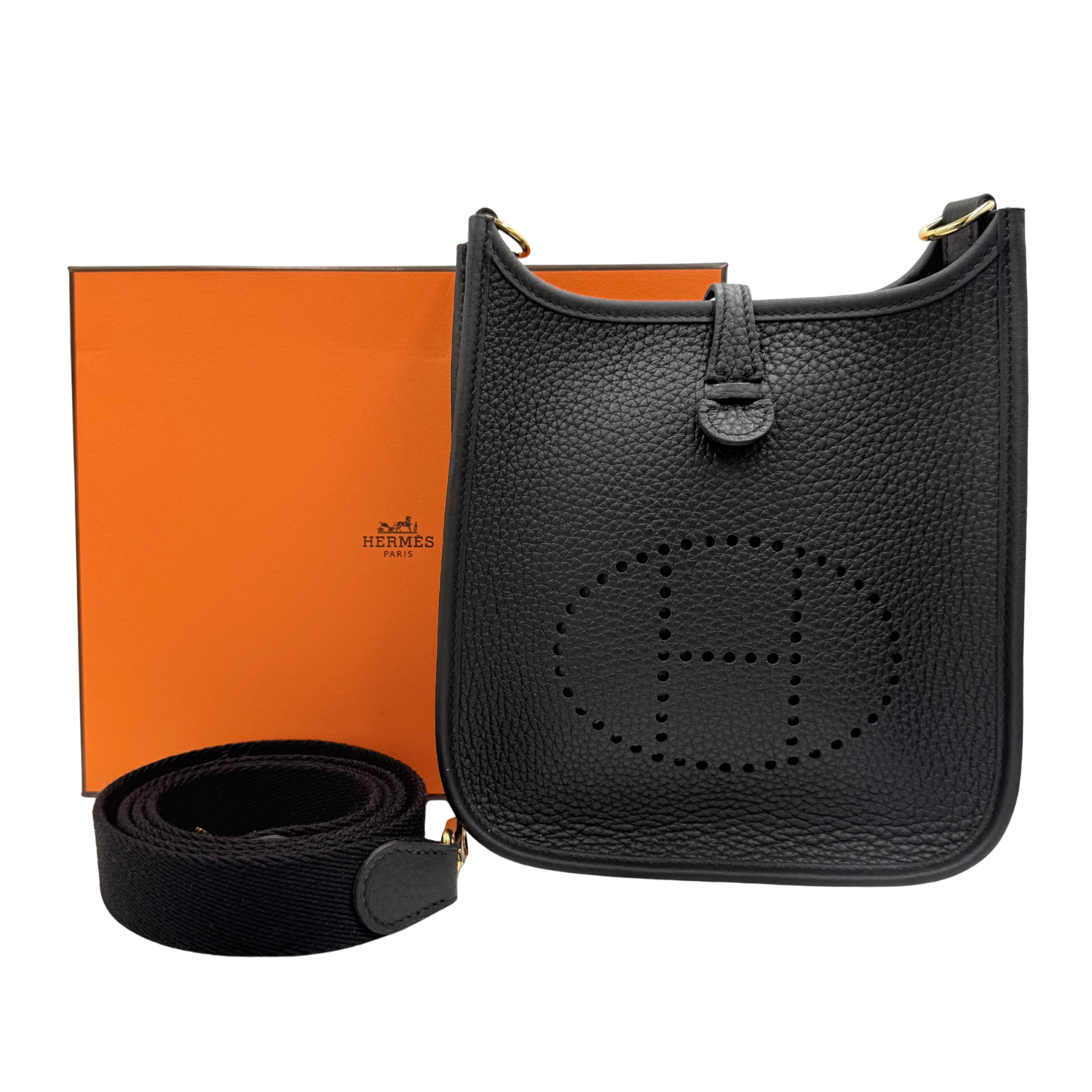 Hermès Evelyne TPM III 29 Black Gold Hardware