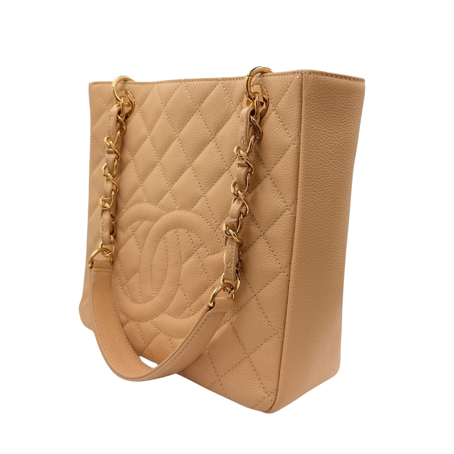 Chanel Petite Shopping Tote Beige