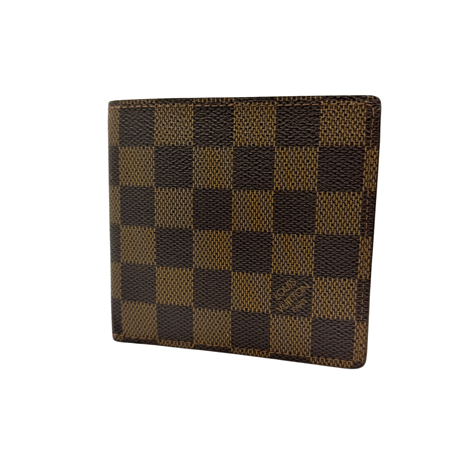Louis Vuitton Damier Ebene Canvas Marco Wallet Brown