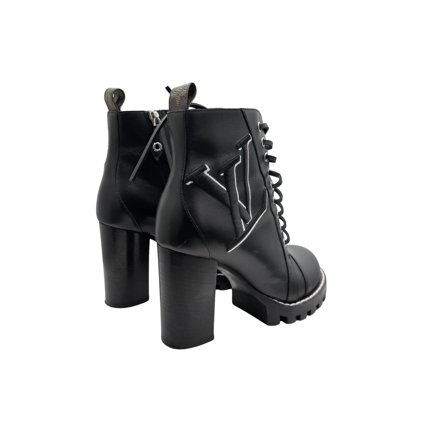 Louis Vuitton LV Monogram Combat Boots Black