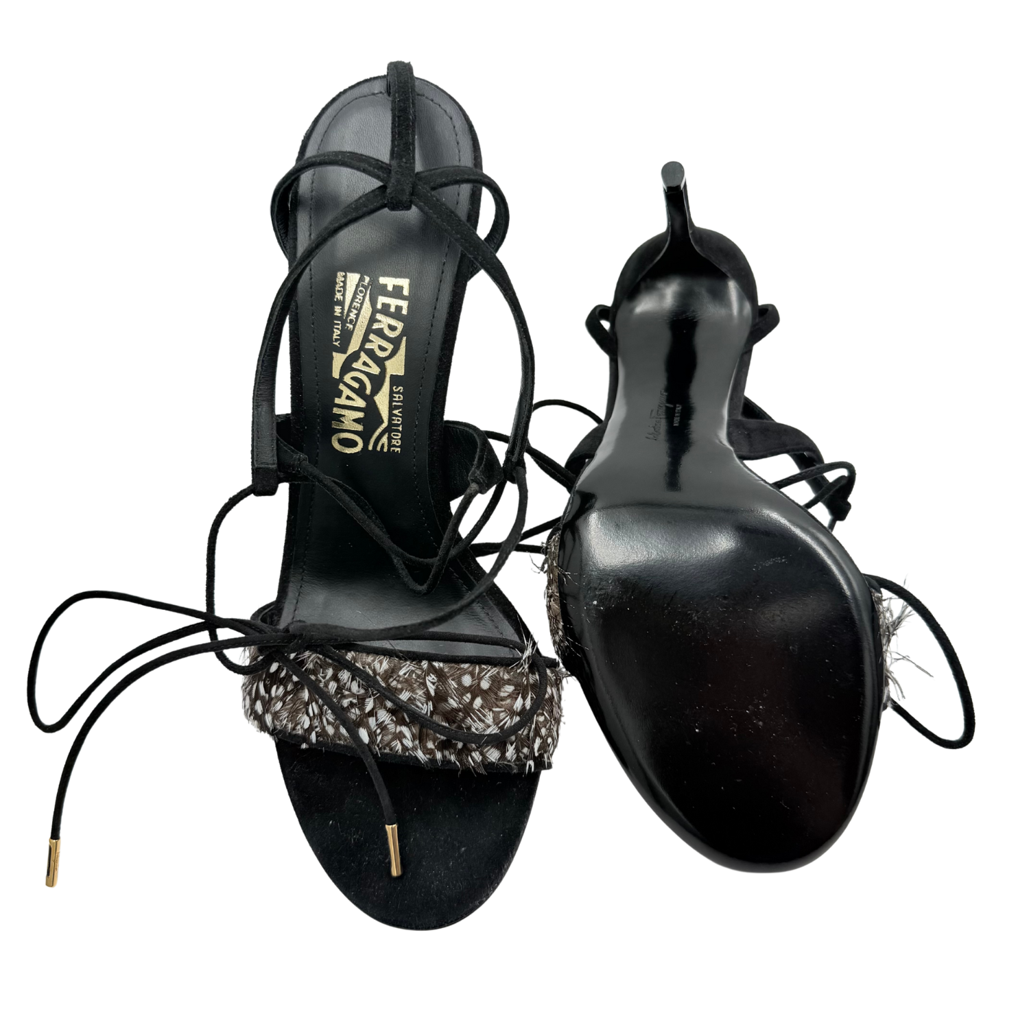 Ferragamo Lace Up Pumps Black
