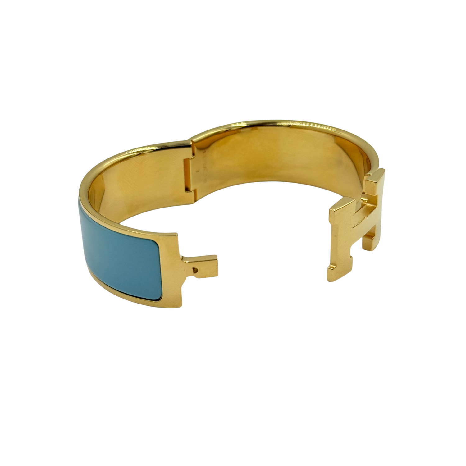 Hermès Clic Clac H Bracelet Blue Gold