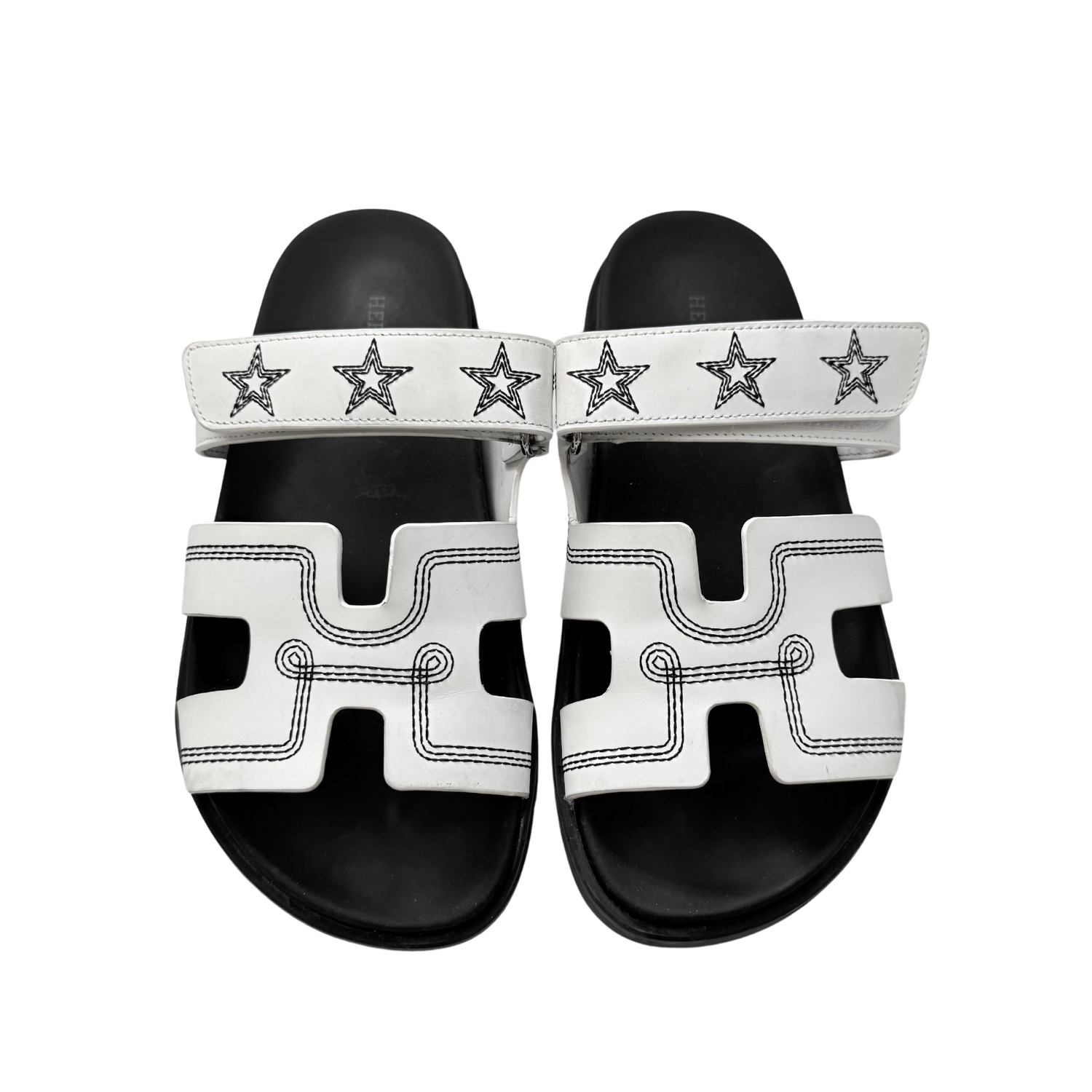 Hermès Chypre Sandal White and Black Stars