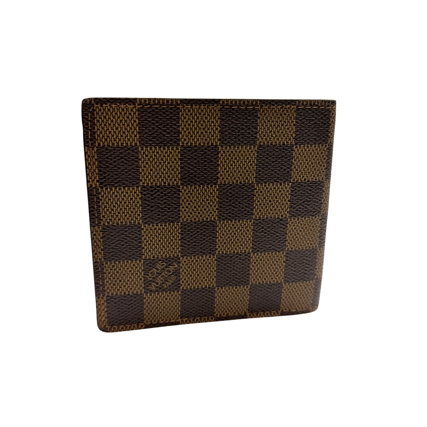 Louis Vuitton Damier Ebene Canvas Marco Wallet Brown