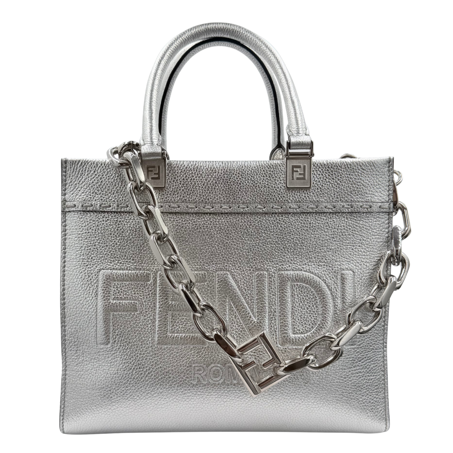 Mini Sunshine Shopper Tote Silver