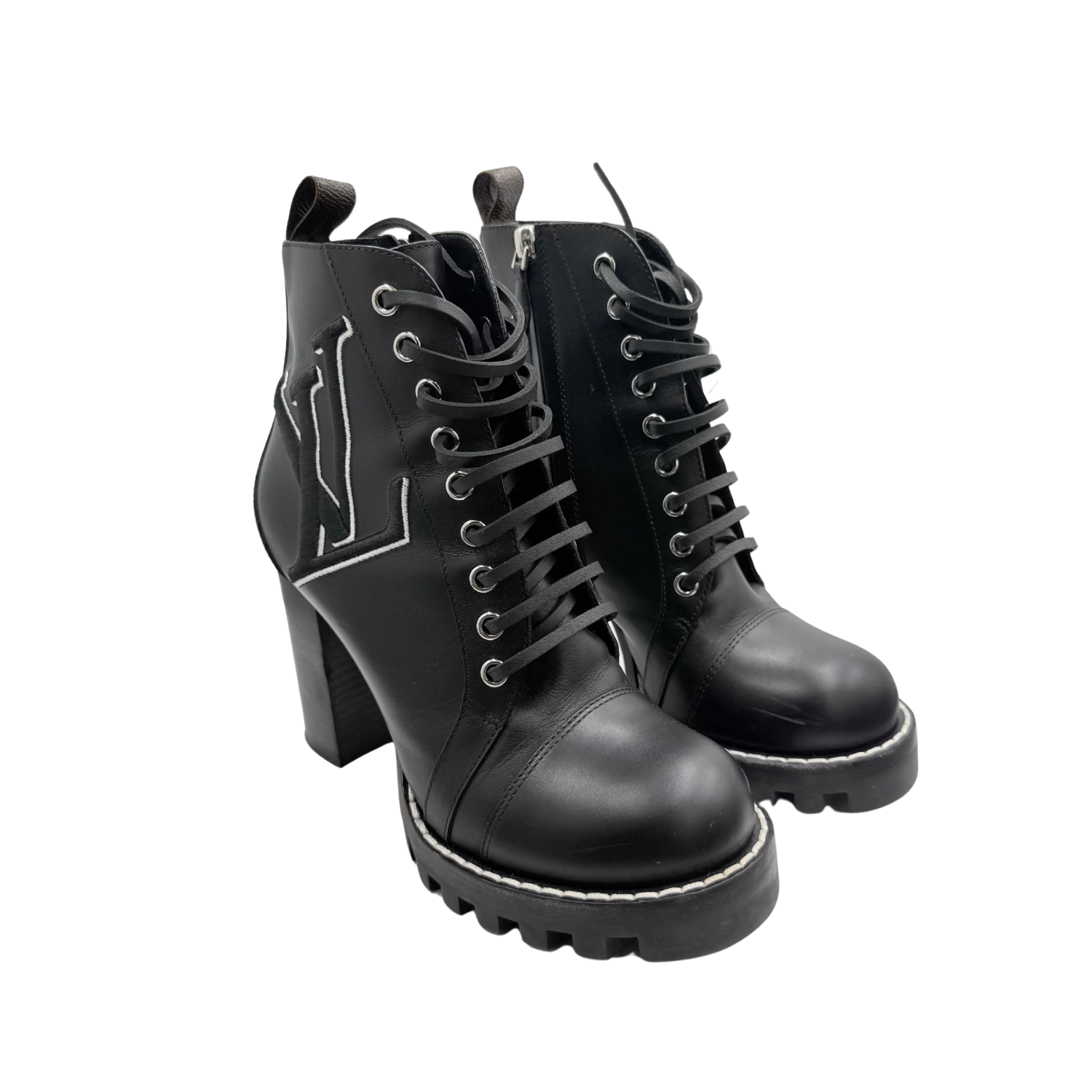 Louis Vuitton LV Monogram Combat Boots Black