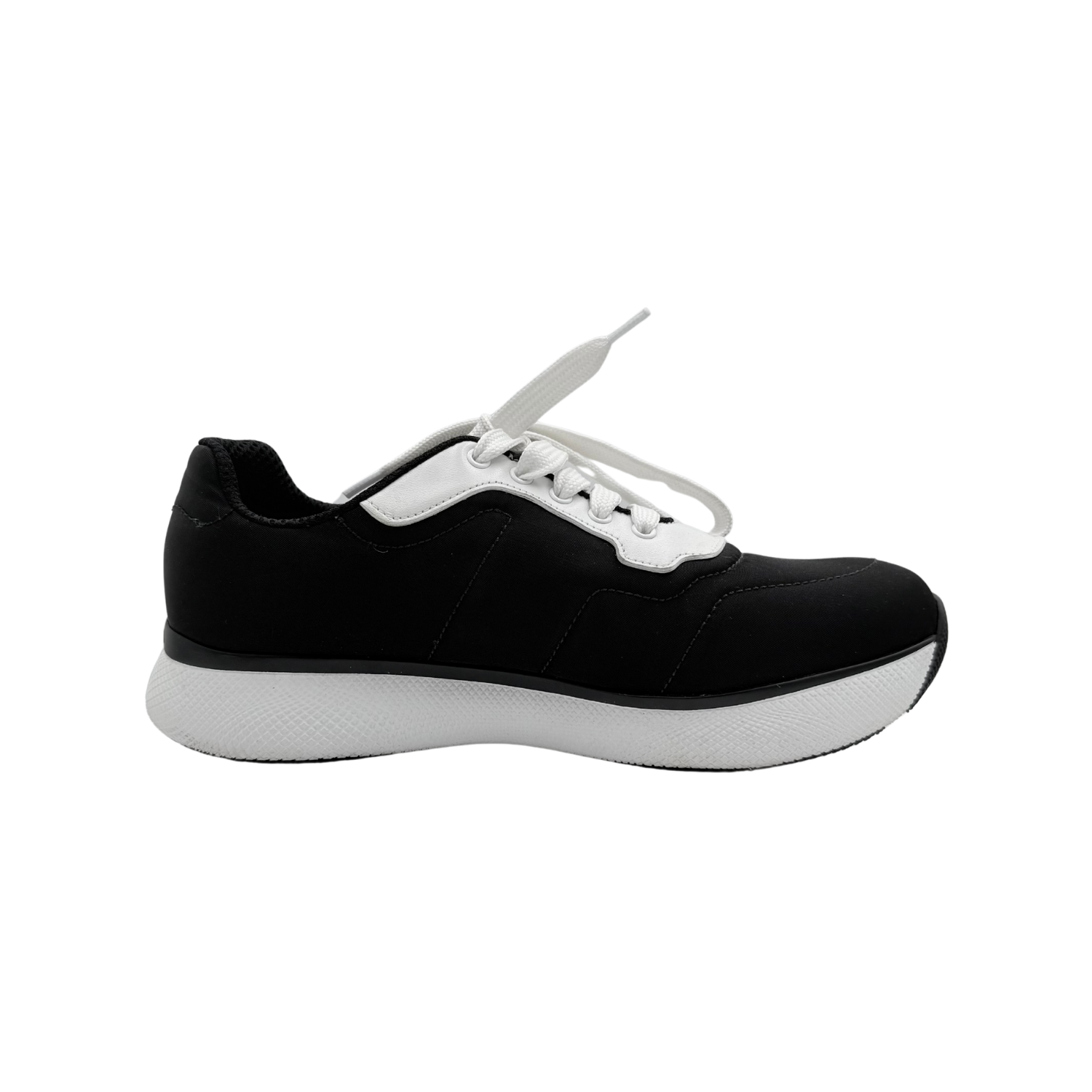 Prada Lace Up Nylon Sneaker Black