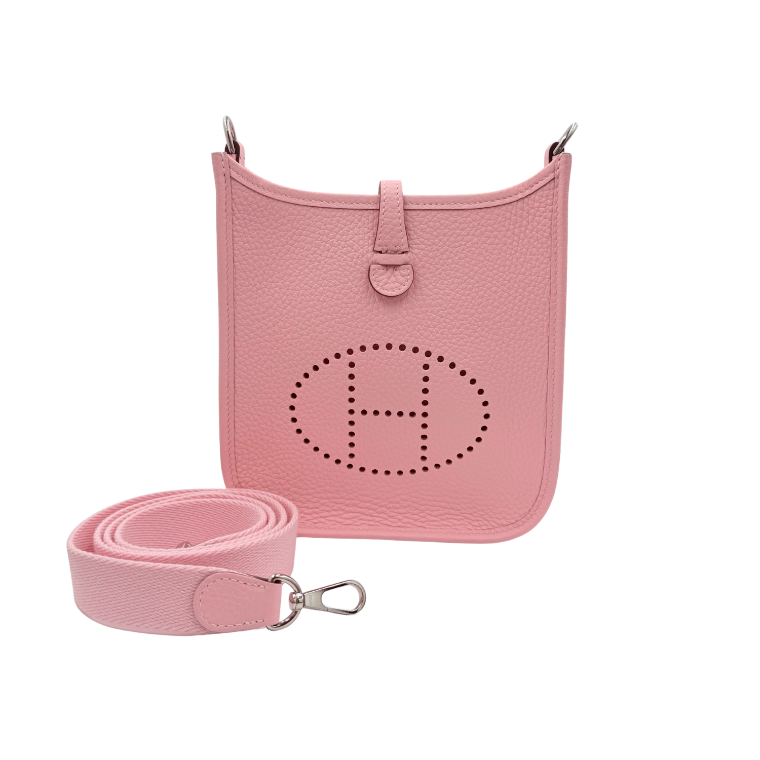 Hermès Clemence Evelyne II TPM 16 Rose Sakura Palladium Hardware