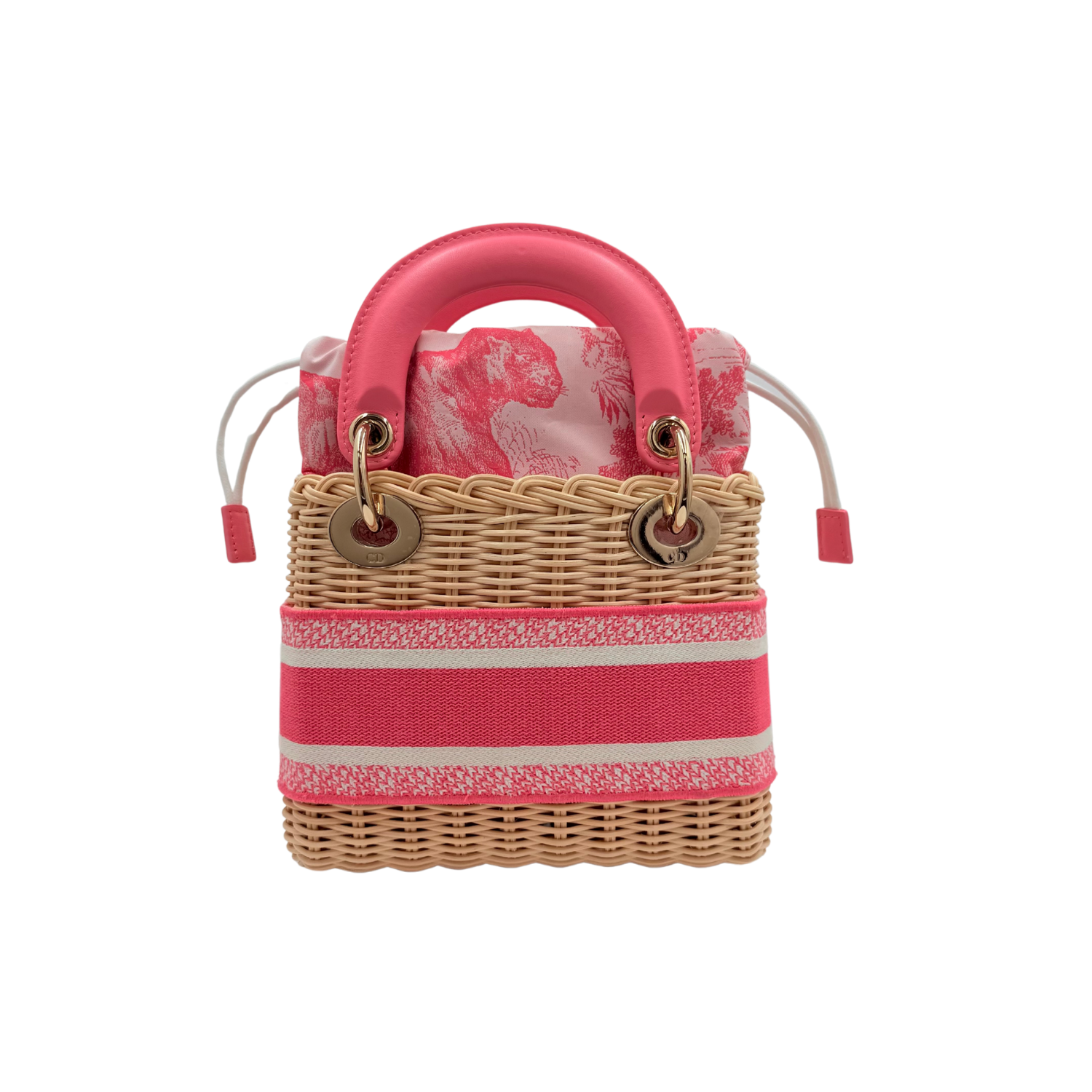 Christian Dior Limited Mini Wicker Lady Dior Bag Pink