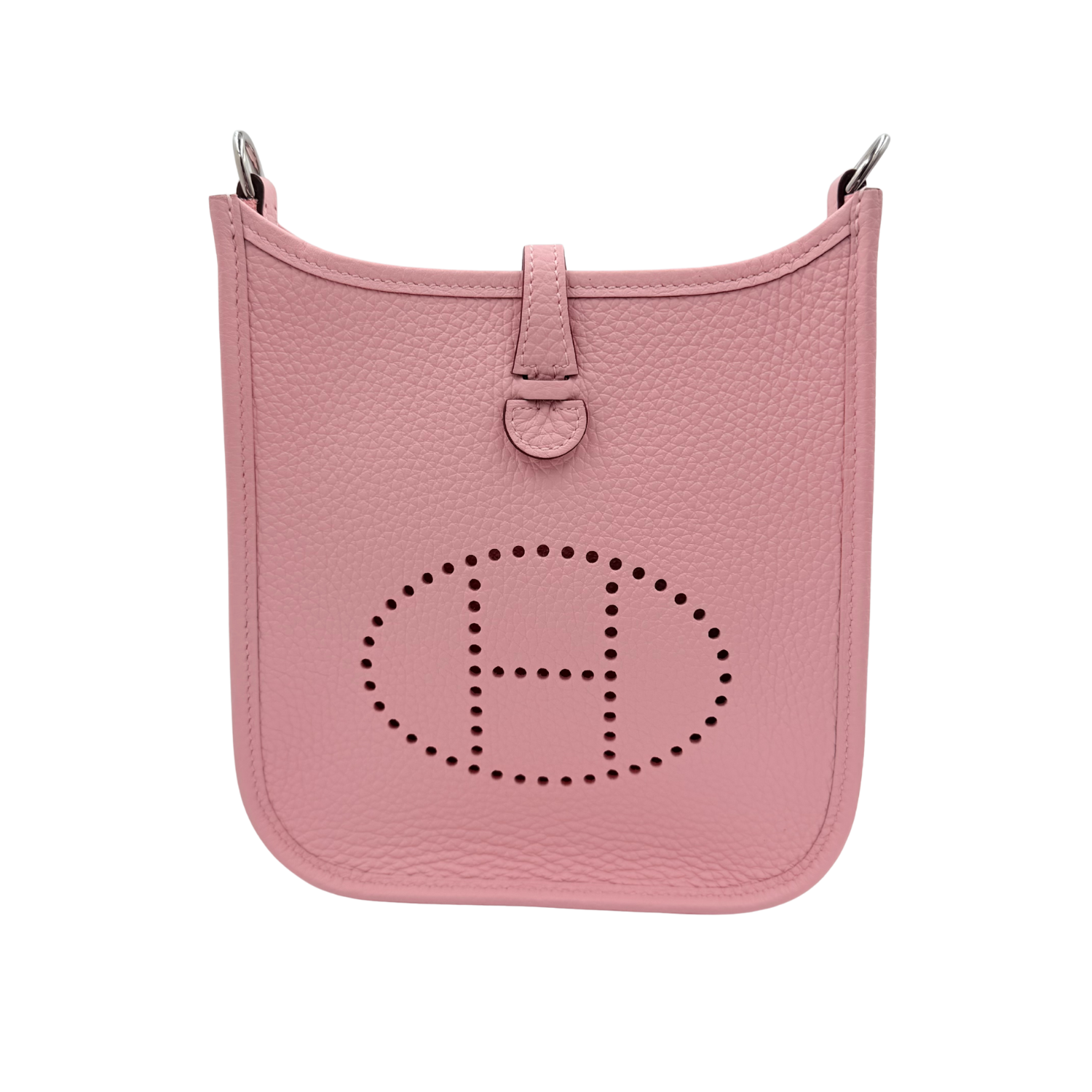 Hermès Clemence Evelyne II TPM 16 Rose Sakura Palladium Hardware