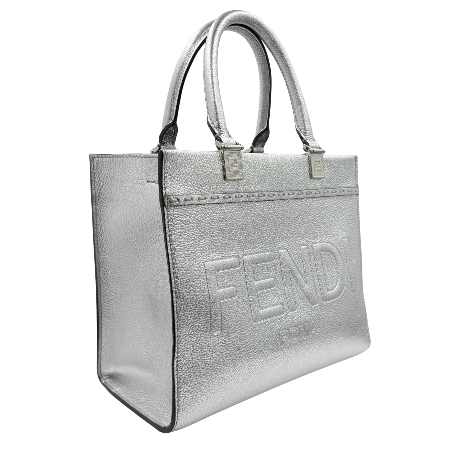 Mini Sunshine Shopper Tote Silver