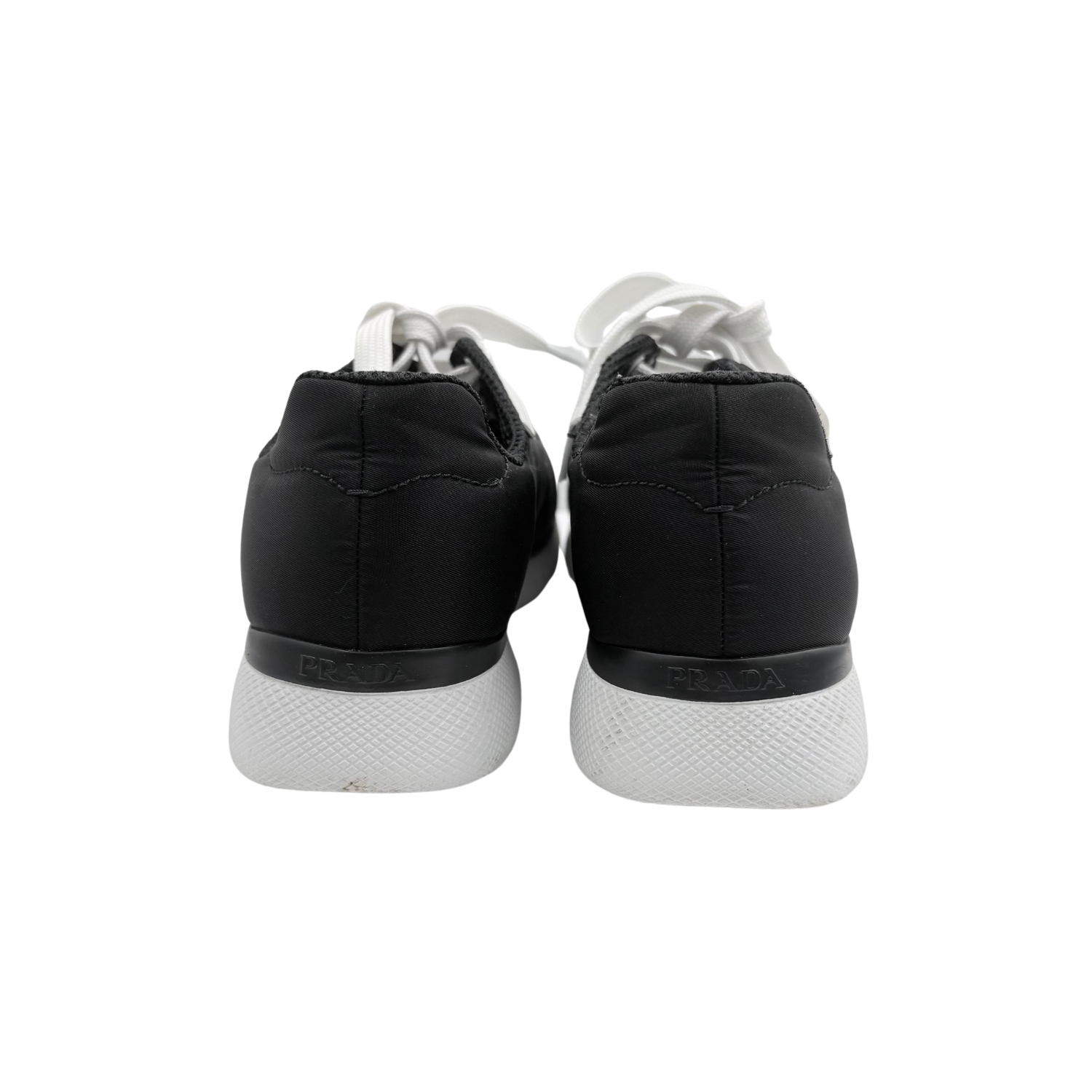 Prada Lace Up Nylon Sneaker Black